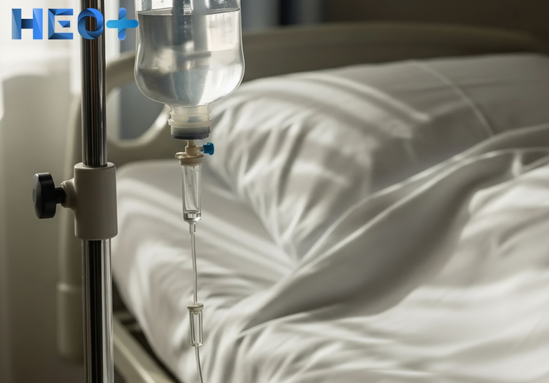 Капельница крупным планом в палате